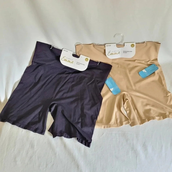 2 Pack Simply Emma Plus High Waist Thigh Shaper Beige & Black‎ NWT - Picture 4 of 8